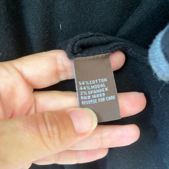 J. McLaughlin Sz L Black Gray Cardigan Sweater Open Cascade Soft Knit - Picture 9 of 9